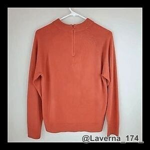 💝👜💫👠🌟 Carolyn Taylor Size M Orange Lightweight Long Sleeve Sweater 🌸💐🎀🦋